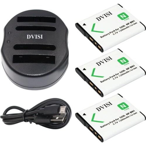 3 Pcs NP-BN1 NP BN1 Rechargeable Battery+USB Dual Charger for SONY DSC TX9 WX5 TX7 W390 W380 W350 W320 W360 QX100 W370 W730 W150