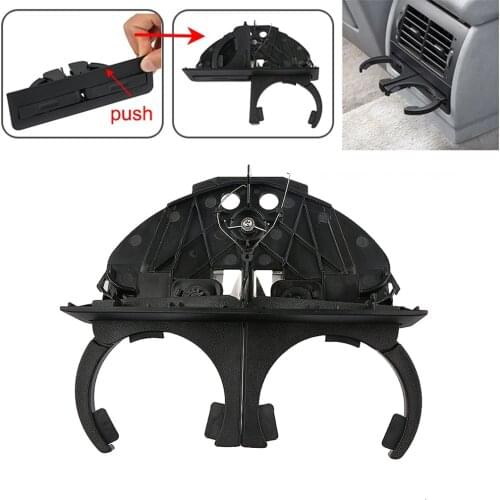 Car Rear Cup Holder Bracket Dual Hole Plastic Center Console Cup Holder Replacement Auto Accessories For BMW E39 1997-2003