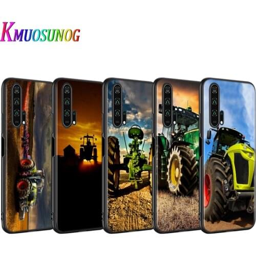 Farm Vehicle Tractor for Huawei Honor 9S 9A 9C 30 20 10i 9X Lite 8X 20 10 10i 9 Lite 8C 8A 7C 7A Pro Black Phone Case