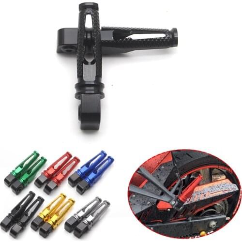 For Kawasaki ZX10R ZX-12R ER6N ER6F Z650 Z900 Ninja 650 CNC Motorcycle Pedals Rear Passenger Foot pegs Foot rests