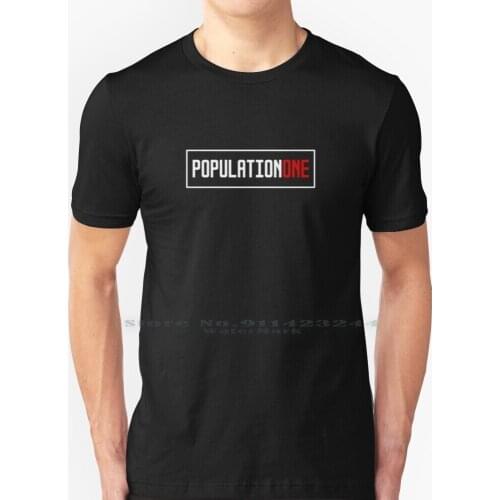 Population One Logo T Shirt 100% Pure Cotton Population One Population 1 Pop 1 Pop One Pop1 Vr Virtual Reality Oculus Quest 2