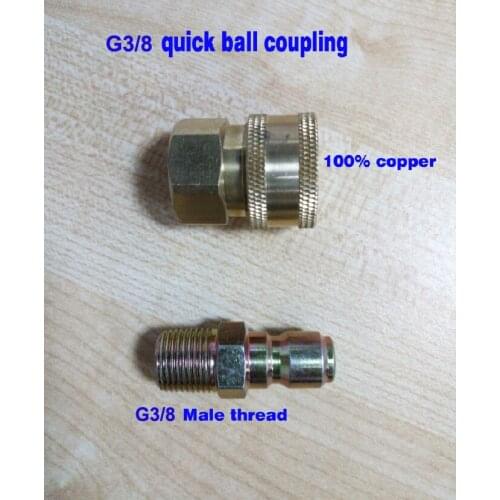 G3/8 quick ball coupling connector adaptor high pressure 350bar 3/8 male thread quick chuck