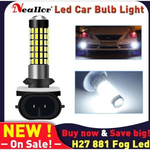 H27 881 880 Led 12v Super Bright Canbus H1 H3 Pairs Fog Light Drl Ice Bulbs On Car Daytime Running Auto Diode Lamp For Chevrolet