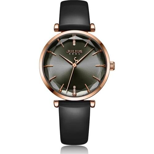New Julius Womens Watch Japan Quartz Lady Classic Hours Fashion Woman Clock Dress Bracelet Leather Girls Birthday Gift Box