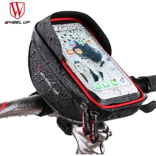 WHEEL UP 6.0 inch Waterproof Road MTB Bike Bicycle Front Bag Cycling Top Tube Frame Handlebar Bag Cycling Pouch Cellphone Bag
