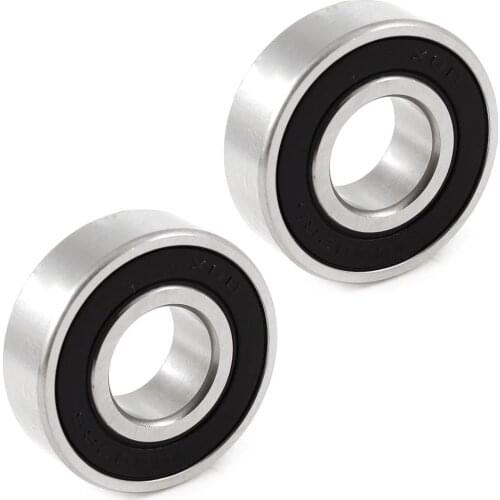 KSOL 2Pcs 6202RS 15mm Inner 35mm Outer Single Row Deep Groove Ball Bearing