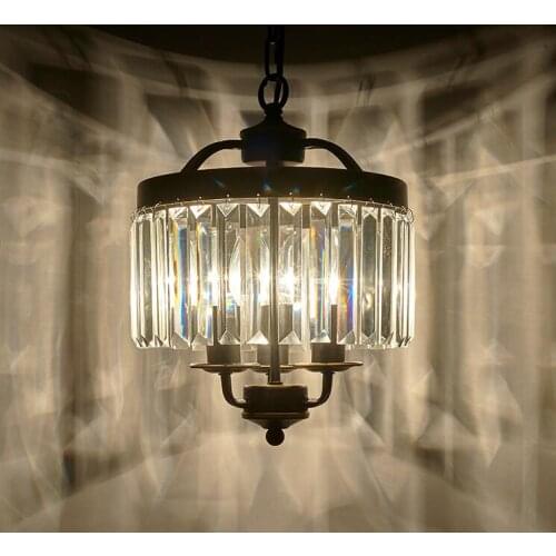 American restaurant small chandelier hallway entrance porch light balcony bar retro wrought iron bedroom led crystal chandelier