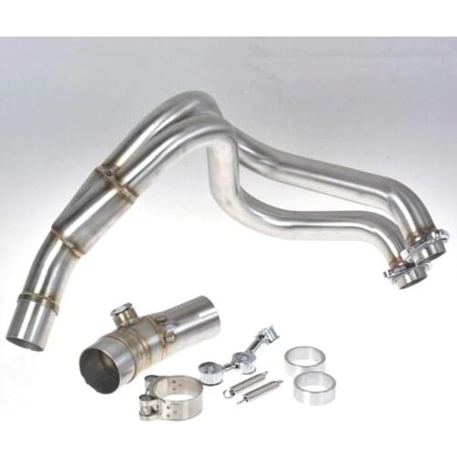 Modified Motorcycle Stainless Steel Full Middle Exhaust Pipe Connect Pipe Case For Kawasaki ER6N Full Exhaust Slip-On