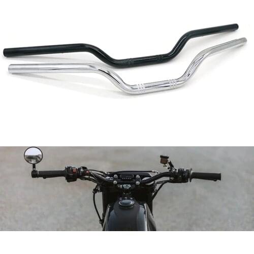 Motorcycle 22mm 7/8" Handlebar Fashion 7/8 Inch Retro Black Scooter Bars Motorbike Vintage Handle Bar Motor Moto New Handlebars