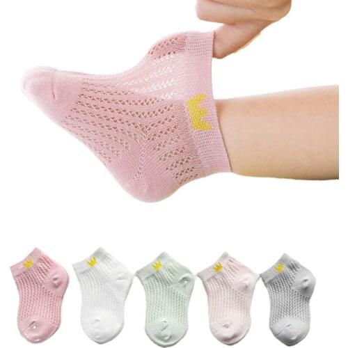 Baby Socks Childrens Summer Cotton Mesh ultra-thin Kids Socks Infant Toddler Mesh Breathable Clothes Accessories 5 Pairs/lot