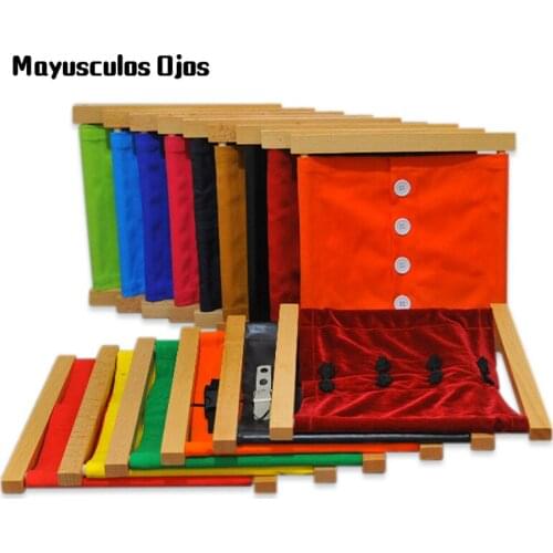 Montessori Daily Life Teaching Aids Clothing Frame Kindergarten Baby Early Childhood Learning Button Toy