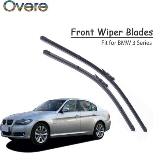 Overe 1Set Rubber Car Front Wiper Blade Kit For BMW F30 E46 E90 E91 E92 E36 E93 F31 BMW 3 Series Front Windshield accessories