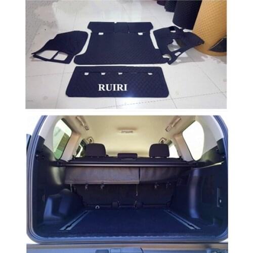 Full set car trunk mats + Back door mat for Toyota Land Cruiser Prado 150 5 seats 2019-2018 durable boot carpets cargo liner mat