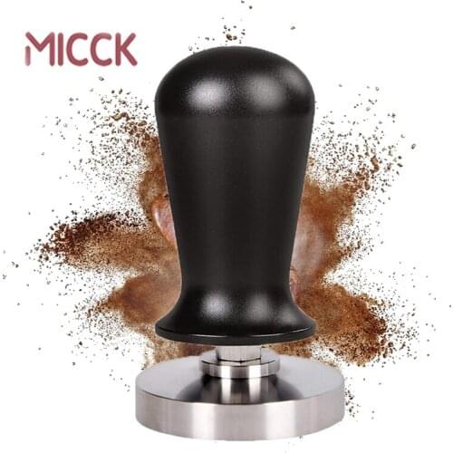 MICCK Stainless Steel Coffee Tamper Espresso Elasticity Flat Barista Tool For Kitchen Coffee Accessories Cafe Powder Press