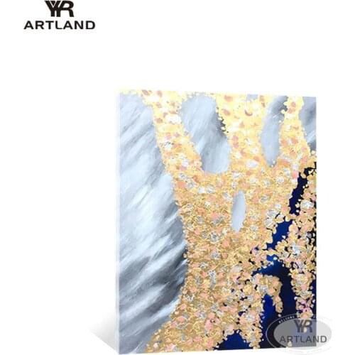 Tableaux peinture moderne acrylic gold foil oil painting 100% Handmade on canvas wall art picture poster for living room bedroom