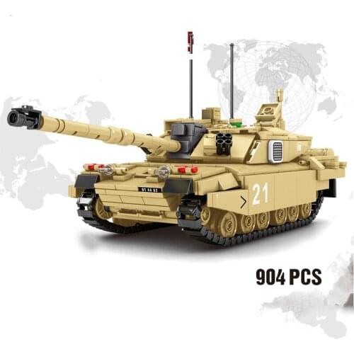 Military series WW2 army Challenger 2 main battle tank soldier SWAT DIY Model Building Blocks Bricks Toys Gifts