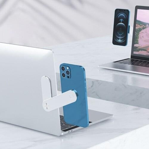 Laptop Monitor Clip on Side Mount Magnetic Cellphone Phone earphone Stand Side Mount Holder Expansion Bracket Slim Invisible