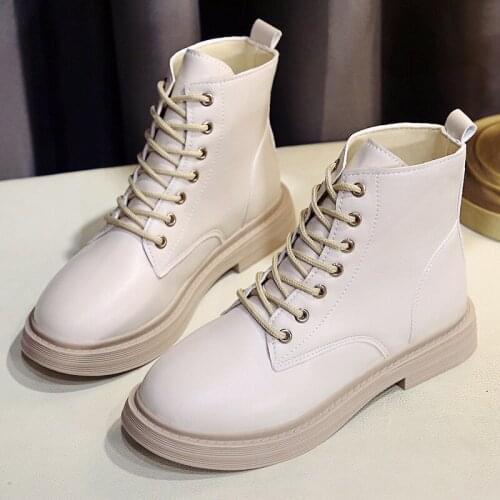 2021 Black PU Leather Ankle Boots Women Platform Shoes Motorcycle Booties Female Autumn Winter Goth Combat Short Boots