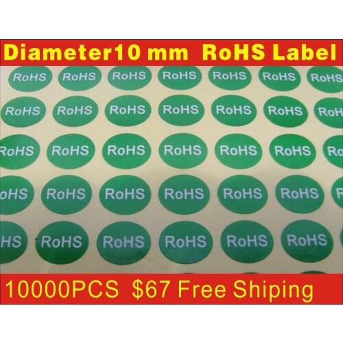 10000 PCS 10mm Electronic Product RoHS Sticker Adhesive Label