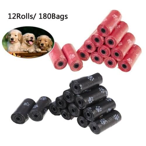 12 Rolls Degradable Dog Poop Bags Leak-Proof Pet Waste Bag