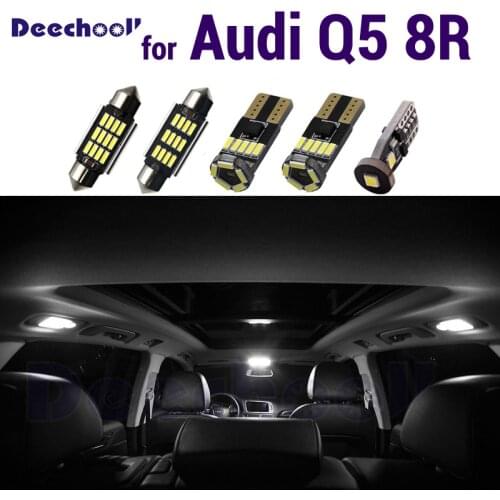 14x No Error Pure White LED Car Interior Lighting Kit for Audi for Audi Q5 8R 2008 -2015 2016 2017 2018 2019 Map Dome Light