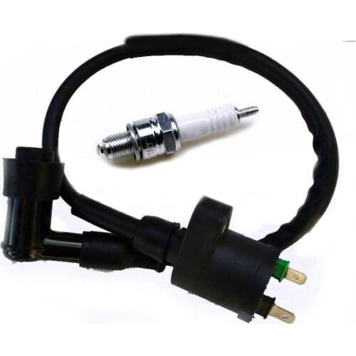 2 Plugs Ignition Coil with 4629 C7HSA Spark Plug For 90cc 110cc 125cc CRF50 70 Motorcycle