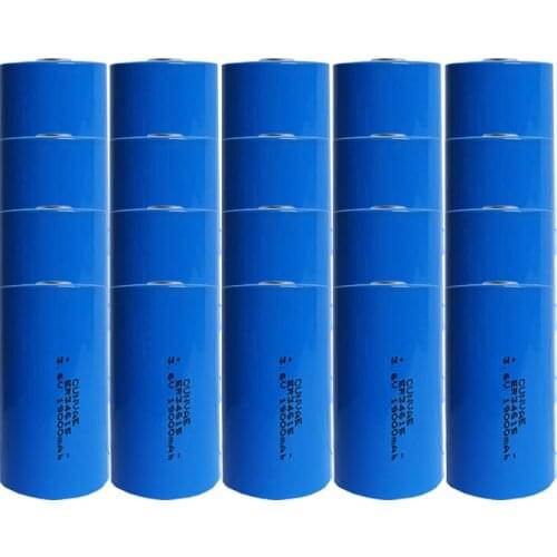 20Pcs 34615 ER34615 3.6V Lithium Batteria19000mah D Size LiSOCl2 Non-rechargeable Battery for intelligent water meter LS34615