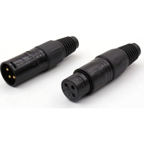 3pin XLR Connector Neutrik Female and Male MIC Jack Plug Audio Microphone Cable Connector MIC Adapter For Microphone Audio Tool
