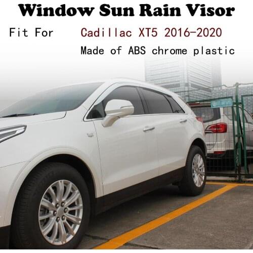 ABS Chrome plastic Window Visor Vent Shades Sun Rain Guard car accessories For Cadillac XT5 2016-2020