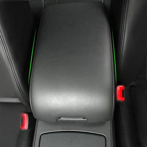 Car Accessories Center Console Lid Armrest Box Leather Cover Sticker Trim For Infiniti G35 2002 2003 2004 2005 2006 2007 Gray