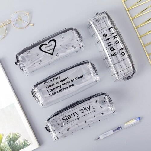 Amengguo Transparent Pencil Cases