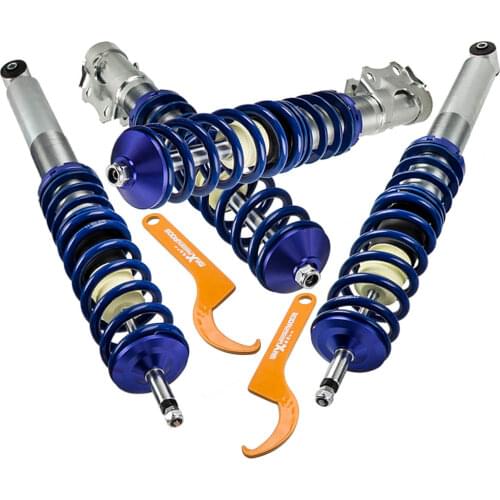 Coilover Strut Shock Absorbers W/spring Kit Fit For VW MK2 / MK3 GOLF and JETTA Lowering Suspension Units Blue