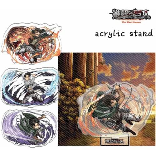 Anime Attack on Titan Scenes Series Transparent Double-Sided Acrylic Stand Model Plate Eren Jaeger Erwin Smith Levi Ackerman