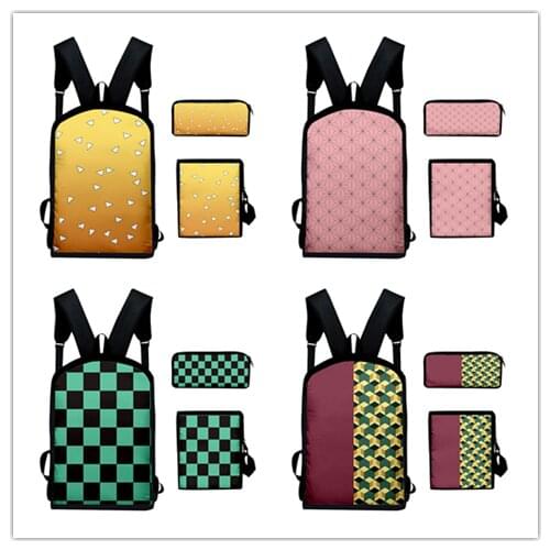 Anime backpack Cosplay Demon Slayer Kimetsu no Yaiba Kamado Tanjirou Kamado Nezuko Agatsuma School Bag Backpack