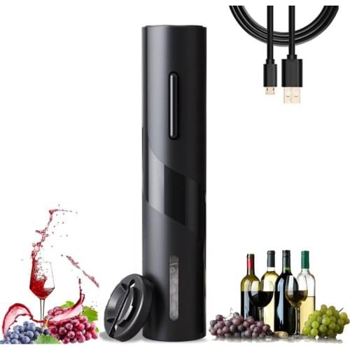 Automatic Electric Wine Opener Rechargeable Wine Bottle Corkscrew With Foil Cutter USB Charging Electric Red Wine Openers