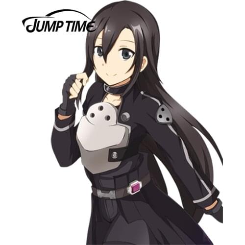 JumpTime 13cm x 9.1cm 3D Car Stickers Car Accessories Sword Art Online Anime Japanese Cute Girl Vinyl Car Sticker and Decals