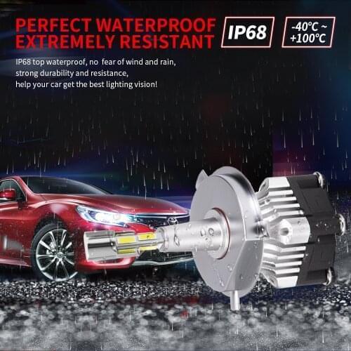 OKCFTC H7 LED H4 H1 H8 H9 H11 9012 Car Headlight Bulb Turbine 9005HB3 9006BH4 Automatic Fog Lamp 100W 20000LM