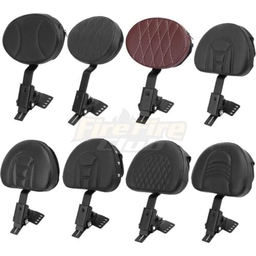 Motorcycle Black Driver Rider Backrest + Adjustable Mounting Kit For Harley Touring Electra Road Street Glide Road King 97-18