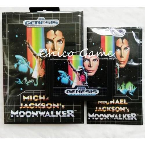 Micheal Jacksons Moonwalker with Box and Manual for Sega MegaDrive Video Game Console 16 bit MD card