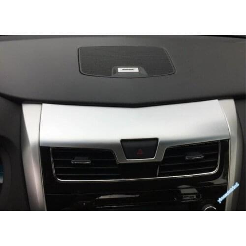 Lapetus Auto Styling Warning Lights Switch Molding Cover Interior Trim 1 Pcs Fit For Nissan Altima / Teana 2016 2017 ABS
