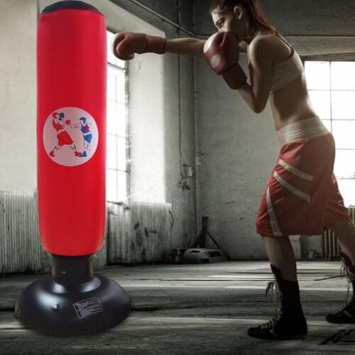 Standing Inflatable Boxing Bag PVC Rebound Decompression Boxing Bag Tumbler Fight Column for Fitness Training Stress Relief Toy