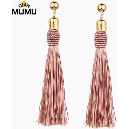 New Fashion Charm Boho Long Geometric Tassel Drop Earrings For Women Girls Party Vintage Ethnic Multicolor Earring Jewelry Gifts