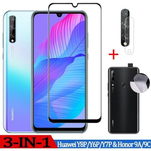 Front + Back Film for Huawei Y6P Y7P Y8P Camera Glass Honor9A/9C Huawei-Y7P Tempered Glass Screen Protector Honor 9 C Huawei Y8P