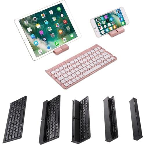 Portable Folding Bluetooth Keyboard for IOS Android Windows for iPad / Mobile Phone / Tablet Universal Holder Lightweight Keypad