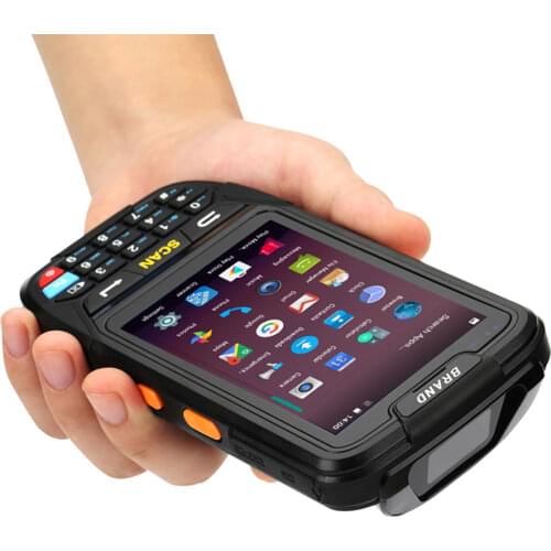 Android 7.0 4G Handheld Computer POS Data Terminal Printer Wifi Bluetooth UHF NFC RFID Reader PDA Barcode Scanner with Display