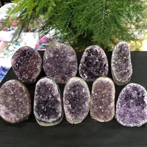 Natural Amethyst Crystal Hole Reiki Home Decoration 1PC 150-450G