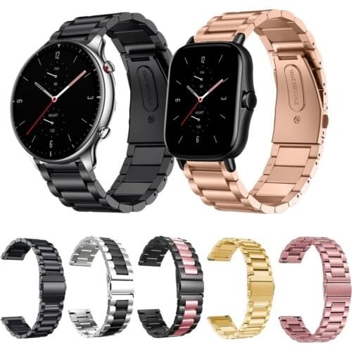Stainless Steel Wrist Strap For Xiaomi Amazfit GTS2 Replacement Bracelet For Huami Amazfit GTR2 Metal Smart Watch Bands New
