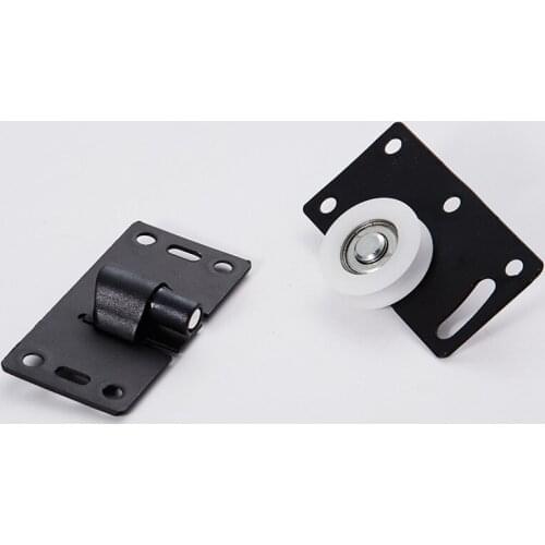 1 Set Stainless Steel Cabinet Sliding Door Roller Wardrobe Wood Door Pulley Nylon Wheel Furniture Hardware Accessories