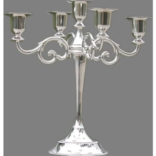 Silver/Gold/Bronze/Black 3-Arms Metal Pillar Candle Holders Candlestick Wedding Decoration Stand Mariage Home Decor Candelabra