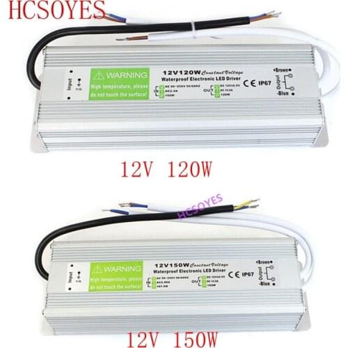 IP67 Waterproof LED Driver AC 220V To DC 12V 24V 120W 150W Lighting Transformer For Outdoor